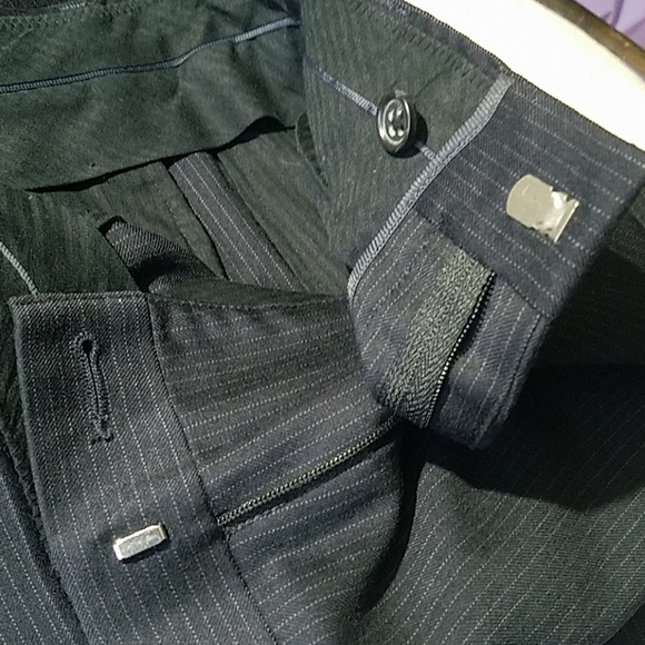 Banana Republic navy pinstripe wool slacks - Picture 3 of 5